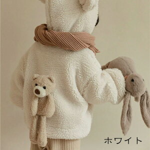 ӂӂ xr[ LbY AE^[ WPbg R[g ̎q   ~  h g N |Pbg t[h Mtg oYj zCg uE 80-130cm 蕨