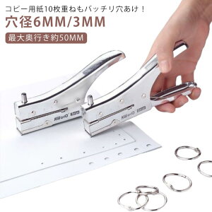 【クーポン最大1000円OFF】穴あけパンチ 1穴 単穴 穴径6mm 3mm 事務器 深穴 シングルホールパンチ クラフトパンチ PVC/IDカード キャッシュカード 厚紙 台紙 会員証 写真用 ルーズリーフ 穴あけ ペ