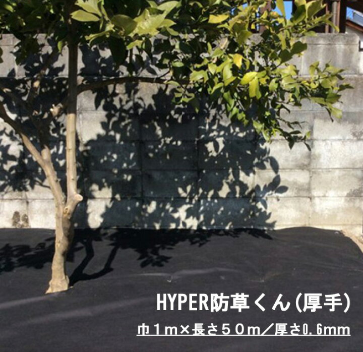 楽天市場】HYPER防草くん 厚手 防草シート 1m×50m お庭や 