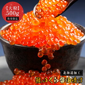 北海道加工 鮭いくら醤油漬け 500g 高級 イクラ しょうゆ漬け 北海道 最高級 イクラ 漬けいくら いくら醤油漬け イクラ醤油漬け 海鮮 ご飯のお供 ごはんの友 ギフト お取り寄せグルメ 贈り物 贈答 食品 食べ物 寿司 いくら丼 イクラ丼
