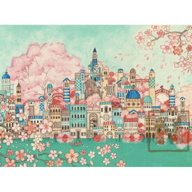 空想街雑貨店 ポストカード　古の桜と青い都