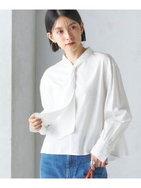 【SALE／40%OFF】＜手洗い可能＞ブロード ボウタイ ブラウス SHIPS WOMEN シップス トップス シャツ・ブラウス ブルー ホワイト ブラウン【RBA_E】【送料無料】[Rakuten Fashion]