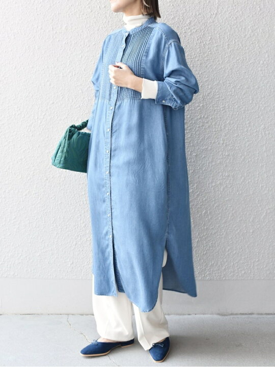 楽天市場】【SALE／30%OFF】＜手洗い可能＞デニムピンタックシャツ 