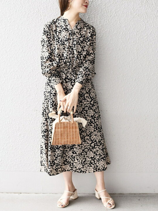 SHIPS for women】フラワープリントVネックワンピース 楽天市場  