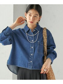 【SALE／10%OFF】＜洗濯機可能＞ショート丈 デニム シャツ SHIPS WOMEN シップス トップス シャツ・ブラウス ブルー【RBA_E】【送料無料】[Rakuten Fashion]