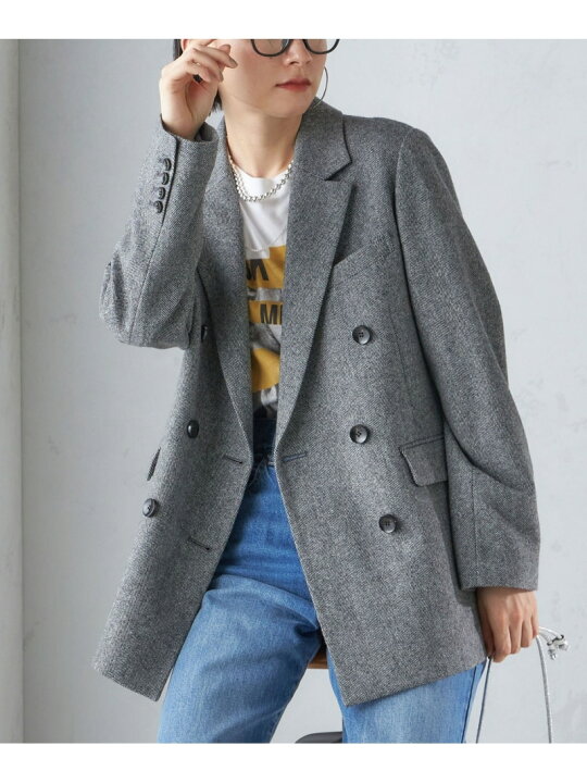 楽天市場】【SALE／40%OFF】ツイード ダブル ジャケット SHIPS WOMEN 