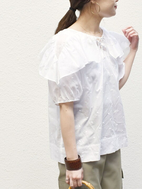 楽天市場】【SALE／50%OFF】＜手洗い可能＞ドットエンブロイダリー 