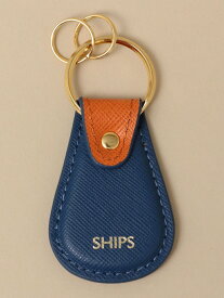 【SALE／10%OFF】【WEB限定】SHIPS: 【SAFFIANO LEATHER】 2トーン キーホルダー SHIPS シップス 財布・ポーチ・ケース 財布 レッド グレー ブラック ベージュ ブラウン オレンジ ブルー ネイビー【RBA_E】【先行予約】*[Rakuten Fashion]