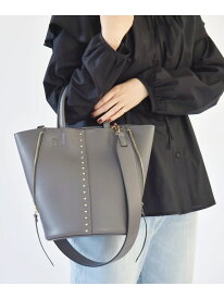 【SALE／10%OFF】quaranciel: 2way スタッズ バケツ トート バッグ quaranciel シップス バッグ トートバッグ ホワイト ブラック グレー【RBA_E】【送料無料】[Rakuten Fashion]
