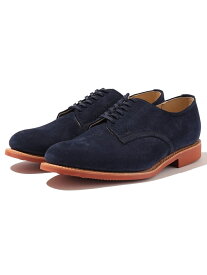 【Southwick別注】SANDERS: Navy Suede Officer Shoe SHIPS シップス シューズ・靴 ブーツ ネイビー【送料無料】[Rakuten Fashion]