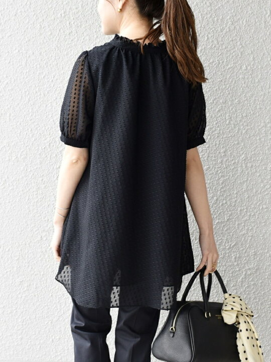 楽天市場】【SALE／30%OFF】*＜手洗い可能＞カットジャガードシフォン  