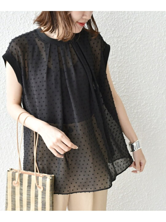 楽天市場】【SALE／40%OFF】*＜手洗い可能＞ドット ジャカード シアー 