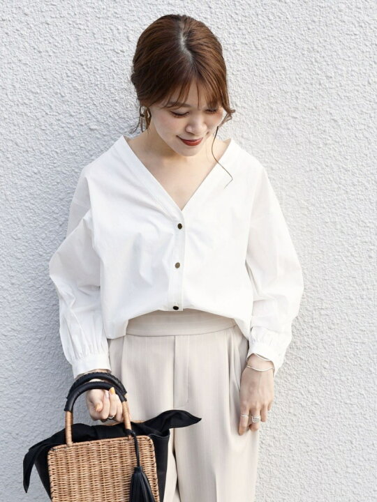 楽天市場】【SALE／30%OFF】Vネックボタンシャツブラウス◇ SHIPS 