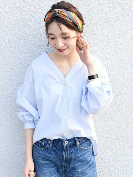 楽天市場】【SALE／30%OFF】Vネックボタンシャツブラウス◇ SHIPS 