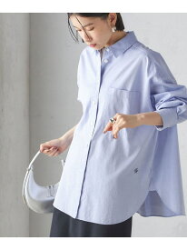 《一部追加予約》＜洗濯機可能＞ピン オックス 刺繍 シャツ SHIPS WOMEN シップス トップス シャツ・ブラウス ホワイト ブルー ピンク ネイビー ブラウン グリーン【先行予約】*【送料無料】[Rakuten Fashion]