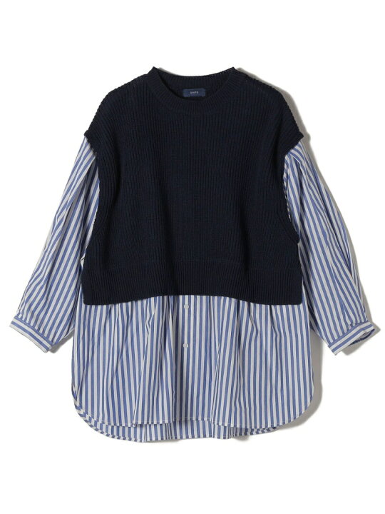 楽天市場】【SALE／70%OFF】＜手洗い可能＞7分袖シャツ*ニットベスト 