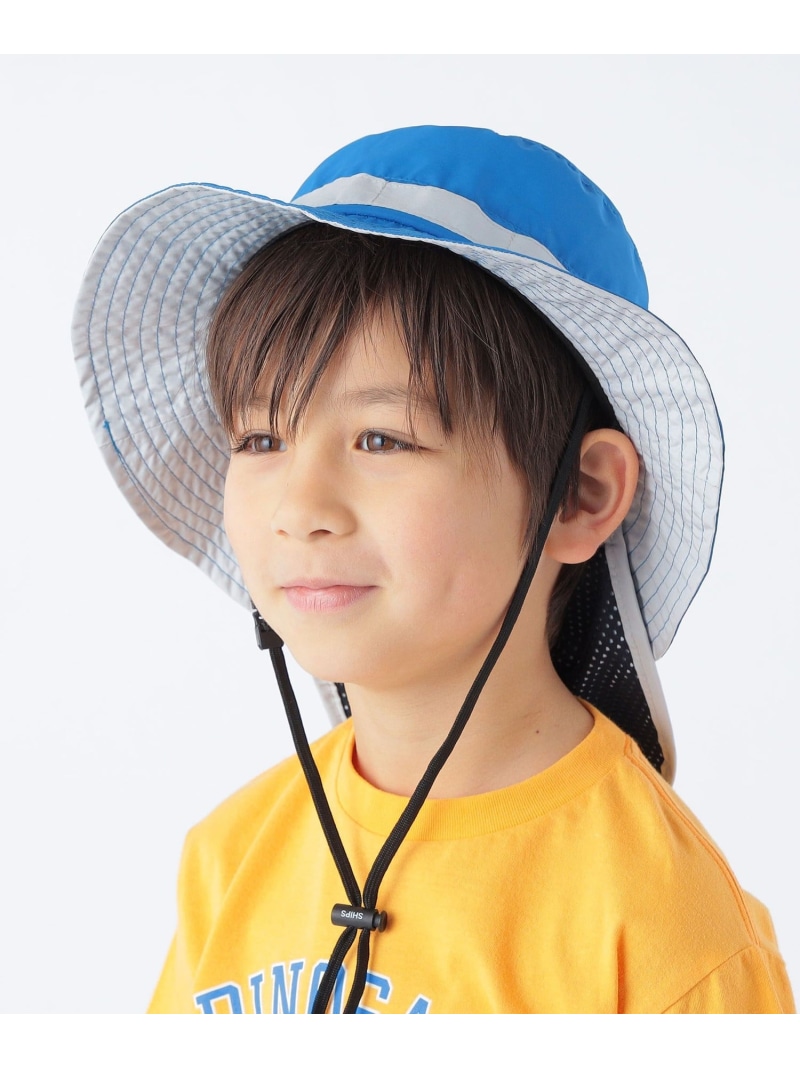SHIPS KIDS:＜UVカット 撥水 吸水速乾＞サファリ ハット SHIPS KIDS シップス 帽子 ハット ベージュ ピンク グリーン ブルー  ネイビー パープル[Rakuten Fashion] 帽子