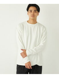 SHIPS Colors:＜吸水速乾＞スムース 微起毛 クルーネック ロンT SHIPS Colors シップス トップス カットソー・Tシャツ ブラック グレー ホワイト【送料無料】[Rakuten Fashion]