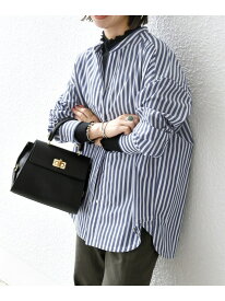 SHIPS any:＜洗濯機可能＞REPREVE バンド カラー シャツ SHIPS any シップス トップス シャツ・ブラウス ホワイト カーキグリーン ネイビー ブルー ワインレッド ブラウン ベージュ【送料無料】[Rakuten Fashion]