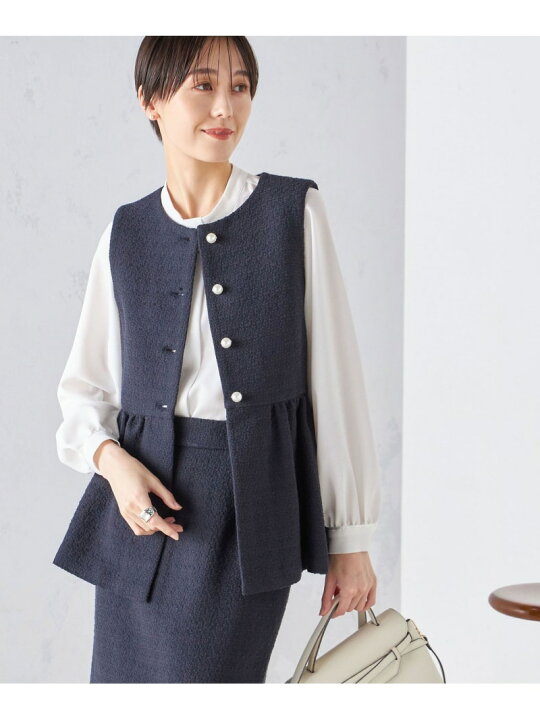 楽天市場】【SALE／40%OFF】＜セレモニー対応可＞スラブ ツイード ジレ 