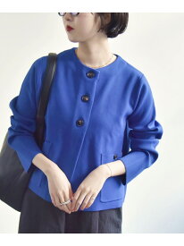 【SALE／10%OFF】quaranciel:＜手洗い可能＞ノーカラー クラシカル ジャケット カーディガン quaranciel シップス トップス カーディガン ブラウン ブルー ブラック ピンク【RBA_E】【送料無料】[Rakuten Fashion]