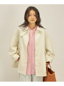 【SALE／50%OFF】T/C ツイル ステンカラー ショート コート ◇ SHIPS WOMEN シップス ジャケット・アウター ムートンコート ベージュ ホワイト【RBA_E】【送料無料】[Rakuten Fashion]