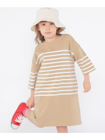 SHIPS KIDS:100~155cm / パネル ボーダー ワンピース SHIPS KIDS シップス ワンピース・ドレス ワンピース ブルー ベージュ ネイビー【送料無料】[Rakuten Fashion]