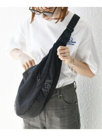SHIPS any: リップストップ ナイロン ロゴ 刺繍 クレッセント ショルダーバッグ◆ SHIPS any シップス バッグ ショルダーバッグ ブラック グレー ブラウン【先行予約】*【送料無料】[Rakuten Fashion]