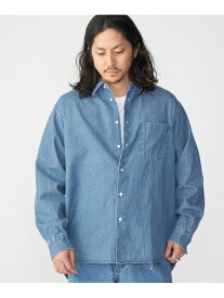 SHIPS: 6.5oz ウォッシュド デニム レギュラーカラー 長袖 シャツ SHIPS シップス トップス シャツ・ブラウス ブルー ブラック【送料無料】[Rakuten Fashion]