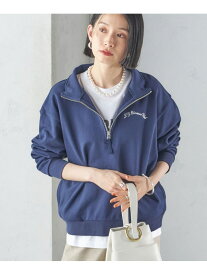 【SALE／30%OFF】【SHIPS別注】LOGAN KNITTING MILLS: ハーフ ジップ プルオーバー SHIPS WOMEN シップス トップス スウェット・トレーナー ネイビー ピンク グレー【RBA_E】【送料無料】[Rakuten Fashion]