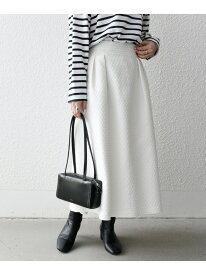 【SALE／35%OFF】SHIPS any:＜手洗い可能＞フラワー ジャカード タック スカート SHIPS any シップス スカート ロング・マキシスカート ホワイト ブラック【RBA_E】【送料無料】[Rakuten Fashion]