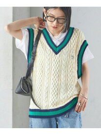 【SALE／30%OFF】【SHIPS別注】LOGAN KNITTING MILLS: チルデン Vネック ベスト SHIPS WOMEN シップス トップス ベスト・ジレ グレー ベージュ【RBA_E】【送料無料】[Rakuten Fashion]