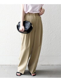 ＜手洗い可能＞2タック ワイド パンツ SHIPS any シップス パンツ スラックス・ドレスパンツ ベージュ ピンク グレー ブラック ブラウン【送料無料】[Rakuten Fashion]
