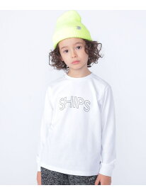 【SALE／20%OFF】【WEB限定】SHIPS KIDS:100~160cm / SHIPS ラウンド プリント ロゴ ロングスリーブ Tシャツ SHIPS KIDS シップス トップス カットソー・Tシャツ ネイビー ブラック ホワイト グレー【RBA_E】[Rakuten Fashion]