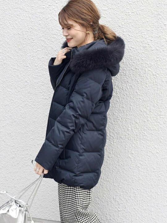 楽天市場】【SALE／30%OFF】ファーフードミドルダウン SHIPS WOMEN 