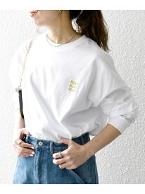 【WEB限定】SHIPS any: BLAH BLAH BLAH.ワンポイント 刺繍 ルーズ Tシャツ (ロンT)◇ SHIPS any シップス トップス カットソー・Tシャツ グレー ブラック ホワイト グリーン ネイビー【送料無料】[Rakuten Fashion]