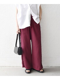 【SALE／50%OFF】bon_meur:＜手洗い可能＞ブレイド ロープ デザイン タッセル ワイド パンツ SHIPS any シップス パンツ その他のパンツ ワインレッド ホワイト【RBA_E】【送料無料】[Rakuten Fashion]