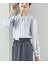 【SALE／30%OFF】＜手洗い可能＞ボウタイ 幾何 プリント 長袖 ブラウス SHIPS WOMEN シップス トップス シャツ・ブラウス ブルー イエロー【RBA_E】【送料無料】[Rakuten Fashion]