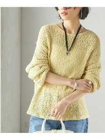 【SALE／30%OFF】＜手洗い可能＞ループヤーン ボートネック プルオーバー SHIPS WOMEN シップス トップス ニット イエロー ホワイト【RBA_E】【送料無料】[Rakuten Fashion]