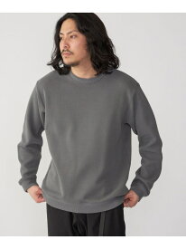 SHIPS: カット ジャカード バーズアイ クルーネック 長袖 Tシャツ SHIPS シップス トップス カットソー・Tシャツ グレー ベージュ ネイビー【送料無料】[Rakuten Fashion]