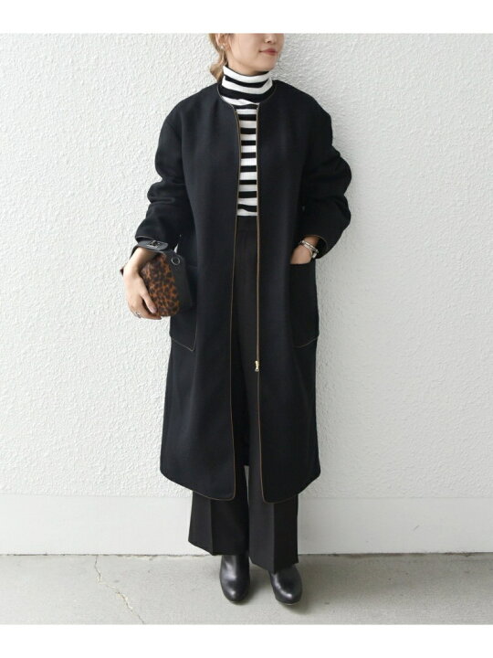 楽天市場】【SALE／30%OFF】SHIPS any: ノーカラー パイピング ウール 