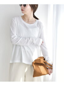 【SALE／40%OFF】quaranciel:＜接触冷感/手洗い可能＞シアー コットン クルーネック ロンTEE quaranciel シップス トップス カットソー・Tシャツ ブラック ホワイト【RBA_E】[Rakuten Fashion]