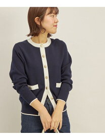 【SALE／40%OFF】＜手洗い可能＞コットン 配色 メタルボタン カーディガン◇ SHIPS WOMEN シップス トップス カーディガン ネイビー ピンク グリーン【RBA_E】【送料無料】[Rakuten Fashion]