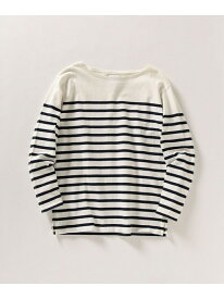 SHIPS any: STANDARD ボートネック ボーダー ロンT 2023 SHIPS any シップス トップス カットソー・Tシャツ ホワイト【送料無料】[Rakuten Fashion]