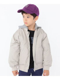 【SALE／40%OFF】SHIPS KIDS:100~130cm / MA-1 キルティング フード ジャケット SHIPS KIDS シップス ジャケット・アウター MA-1 グリーン グレー【RBA_E】【送料無料】[Rakuten Fashion]