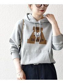 《一部追加予約》【SHIPS any別注】THE KNiTS:＜洗濯機可能＞ロゴプリント フーディー パーカー SHIPS any シップス トップス パーカー・フーディー ブラウン グレー ネイビー【先行予約】*【送料無料】[Rakuten Fashion]