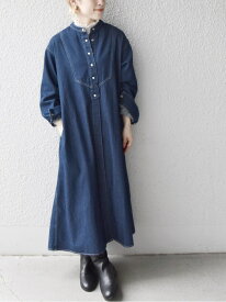 《追加予約》SHIPS any:＜ウォッシャブル＞デニム ブザム シャツ ワンピース[SHIPS any DENIM] SHIPS any シップス ワンピース・ドレス シャツワンピース ネイビー【先行予約】*【送料無料】[Rakuten Fashion]