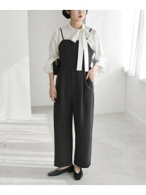 【SALE／50%OFF】quaranciel:＜洗濯機可能＞ダブルクロス テーパード サロペット(セットアップ対応) quaranciel シップス オールインワン・オーバーオール オーバーオール・サロペット ベージュ グレー【RBA_E】【送料無料】[Rakuten Fashion]