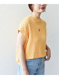 《一部予約》*＜手洗い可能＞アイレット クルーネック プルオーバー 24SS ◇ SHIPS WOMEN シップス トップス カットソー・Tシャツ ホワイト シルバー グレー ブラック オレンジ イエロー グリーン ブルー ネイビー パープル【先行予約】*【送料無料】[Rakuten Fashion]