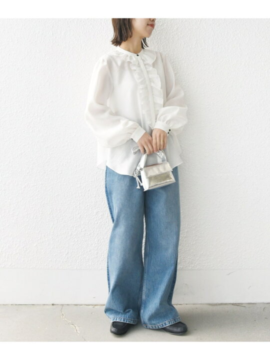 楽天市場】【SALE／40%OFF】＜手洗い可能＞エアリー フロント フリル 